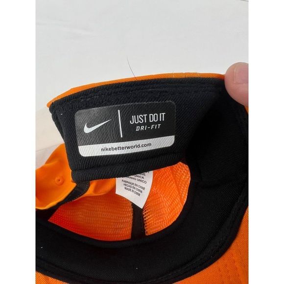 Nike Dri Fit Tennessee Volunteers Hat Orange Snapback Light Weight Checkered - Picture 7 of 8